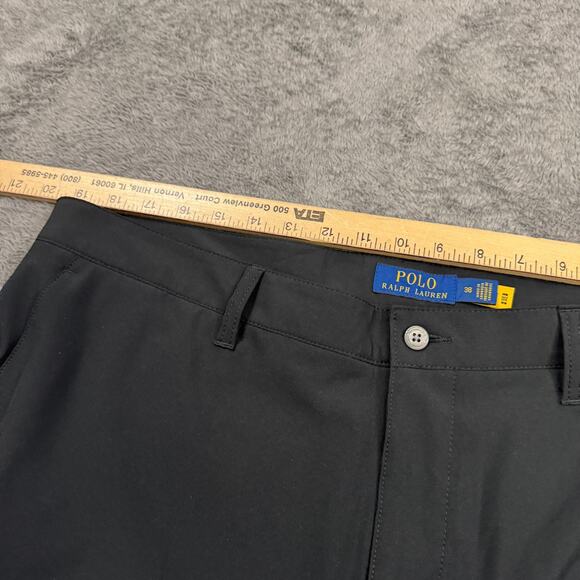 Polo Ralph Lauren Tech Shorts NWT Men's 38 Black Chino Performance 10" Inseam - Picture 8 of 8